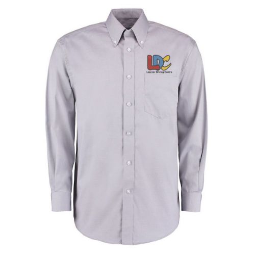 LDC Kustom Kit Corporate Oxford Shirt Long-Sleeved (Classic Fit) Silver Grey